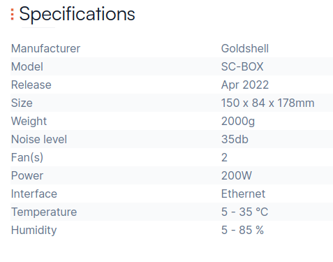 sc box specification